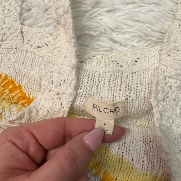 Anthropologie Pilcro Sunshine Sweater Tank Yellow & Blue - Picture 4 of 5